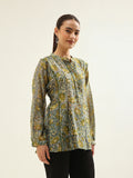 Mehendi Green Chanderi Shirt