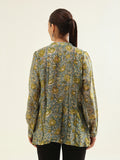 Mehendi Green Chanderi Shirt