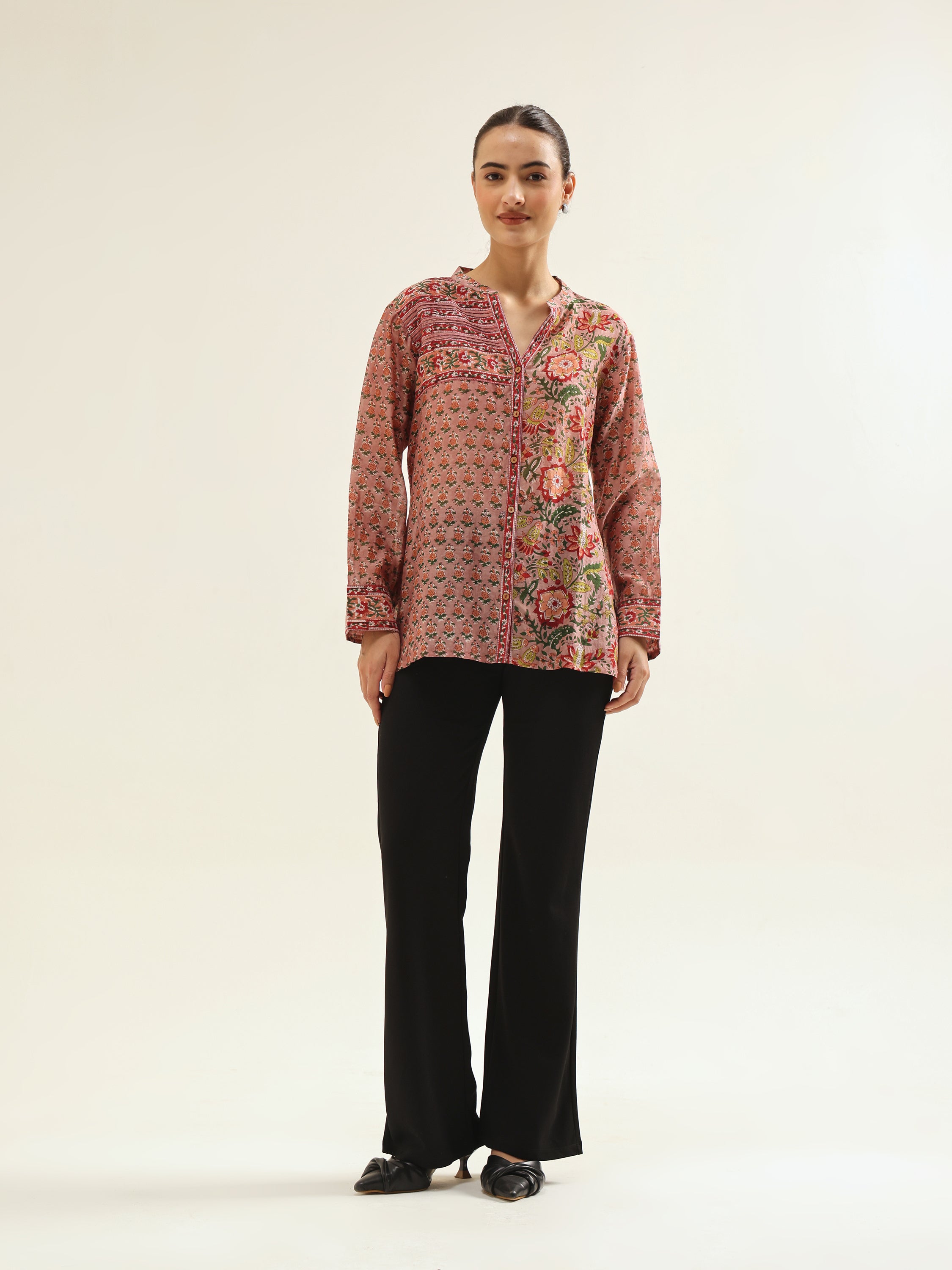 Brown Chanderi Shirt