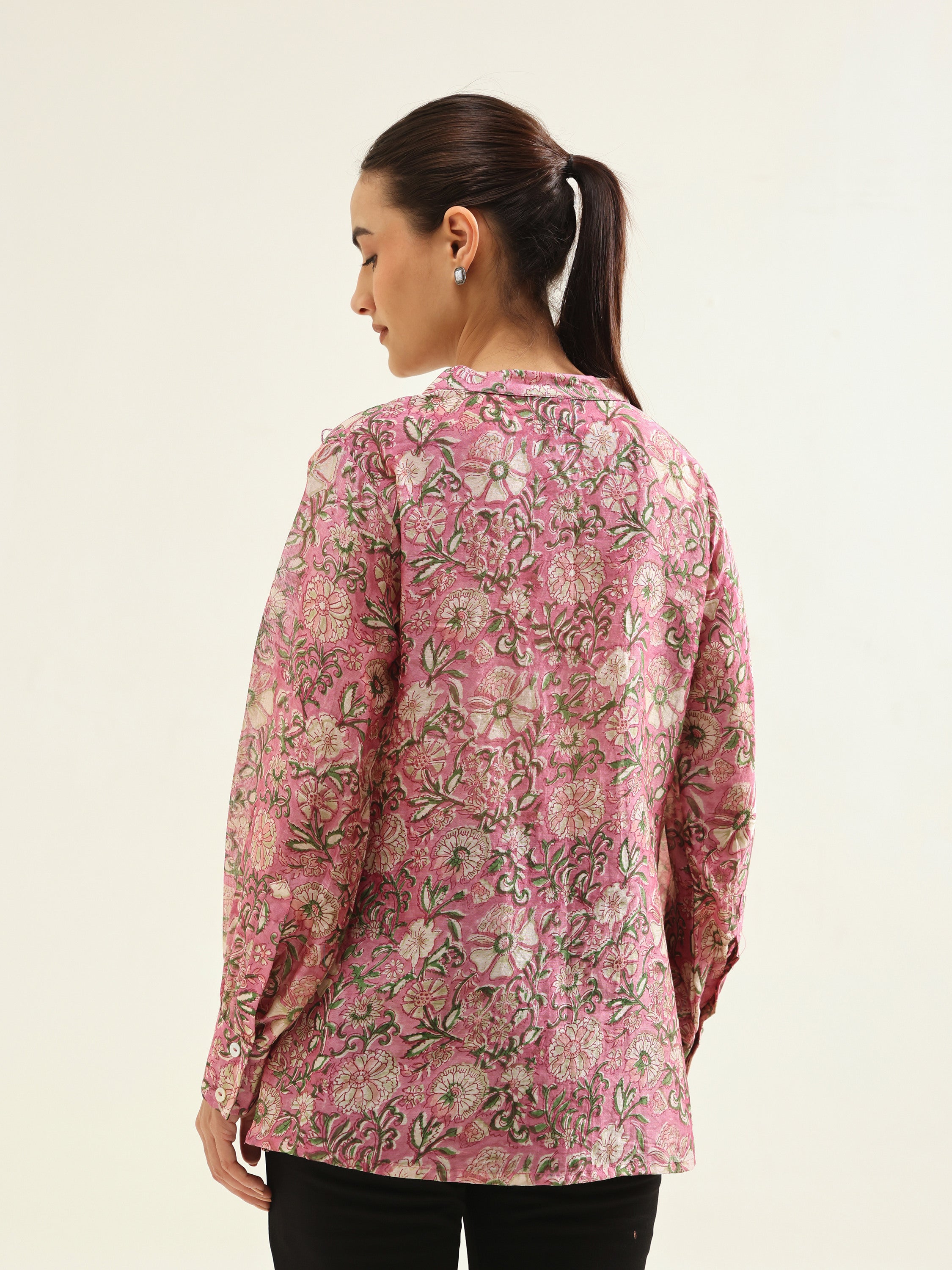 Pink Chanderi Shirt