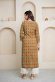 BROWN HAND BLOCK PRINTED STRAIGHT LINE KURTA