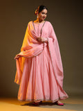 Pink Chanderi Anarkali