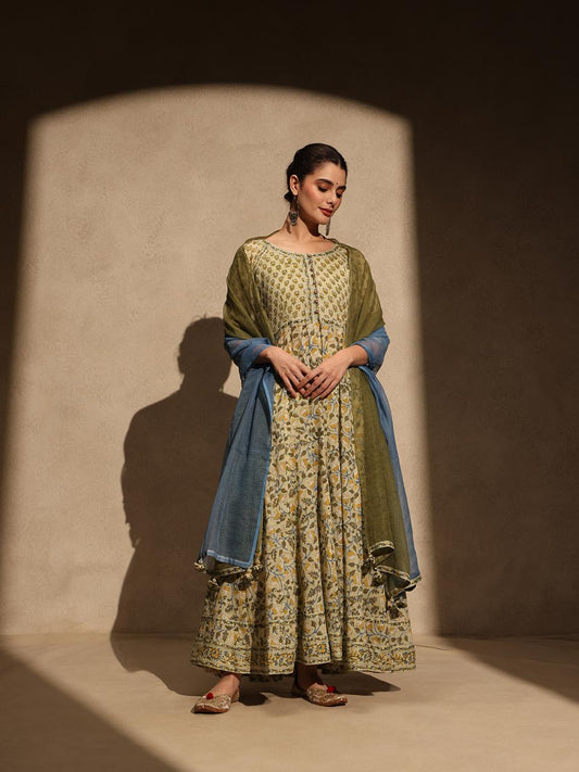 Green Anarkali Suit