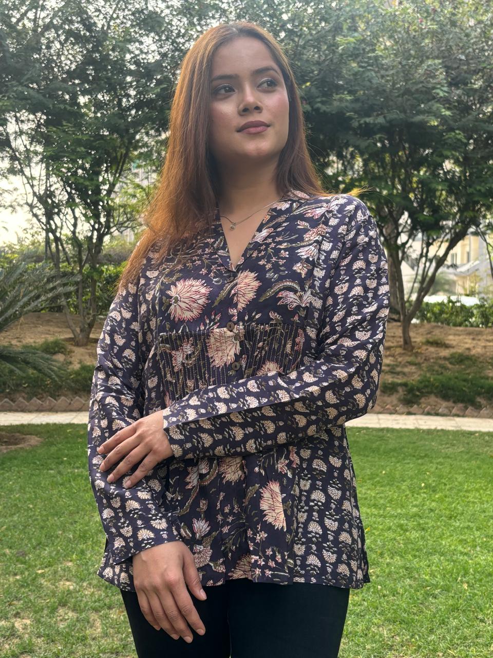 Black Chanderi Shirt