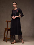 Black Soild Set (Black Ajrak)