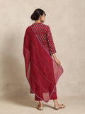 RED COTTON KURTA SET