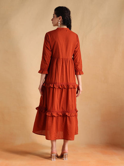 BROWN DRESS
