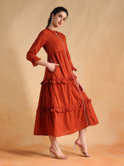 BROWN DRESS
