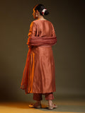 Brown Festive Chanderi Suit