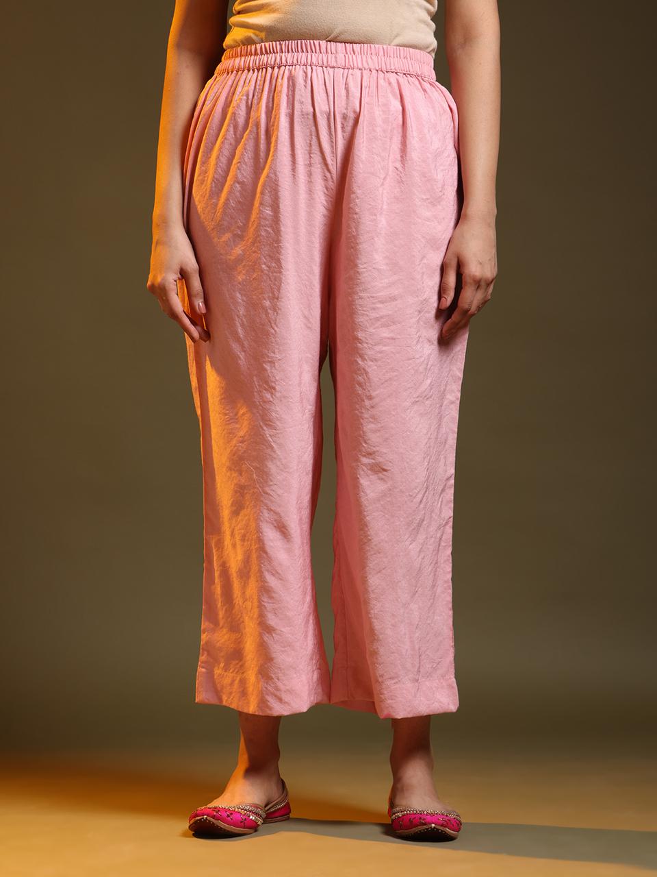 Pink Chanderi Anarkali