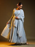 Sky-Blue Festive Anarkali