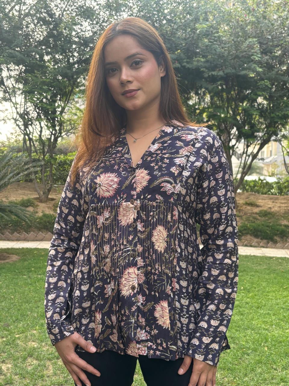 Black Chanderi Shirt