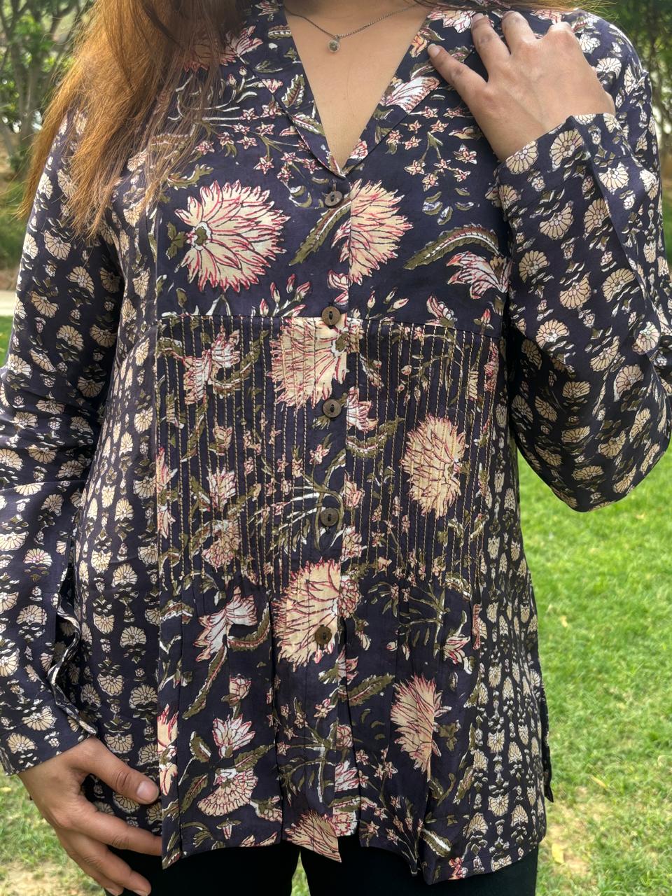 Black Chanderi Shirt