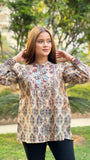 Beige Chanderi Shirt