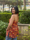 Red Backless Short  Kurti
