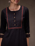 Black Solid Suit (Red Ajrak)