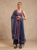 DARK BLUE SLEEVELESS SUIT